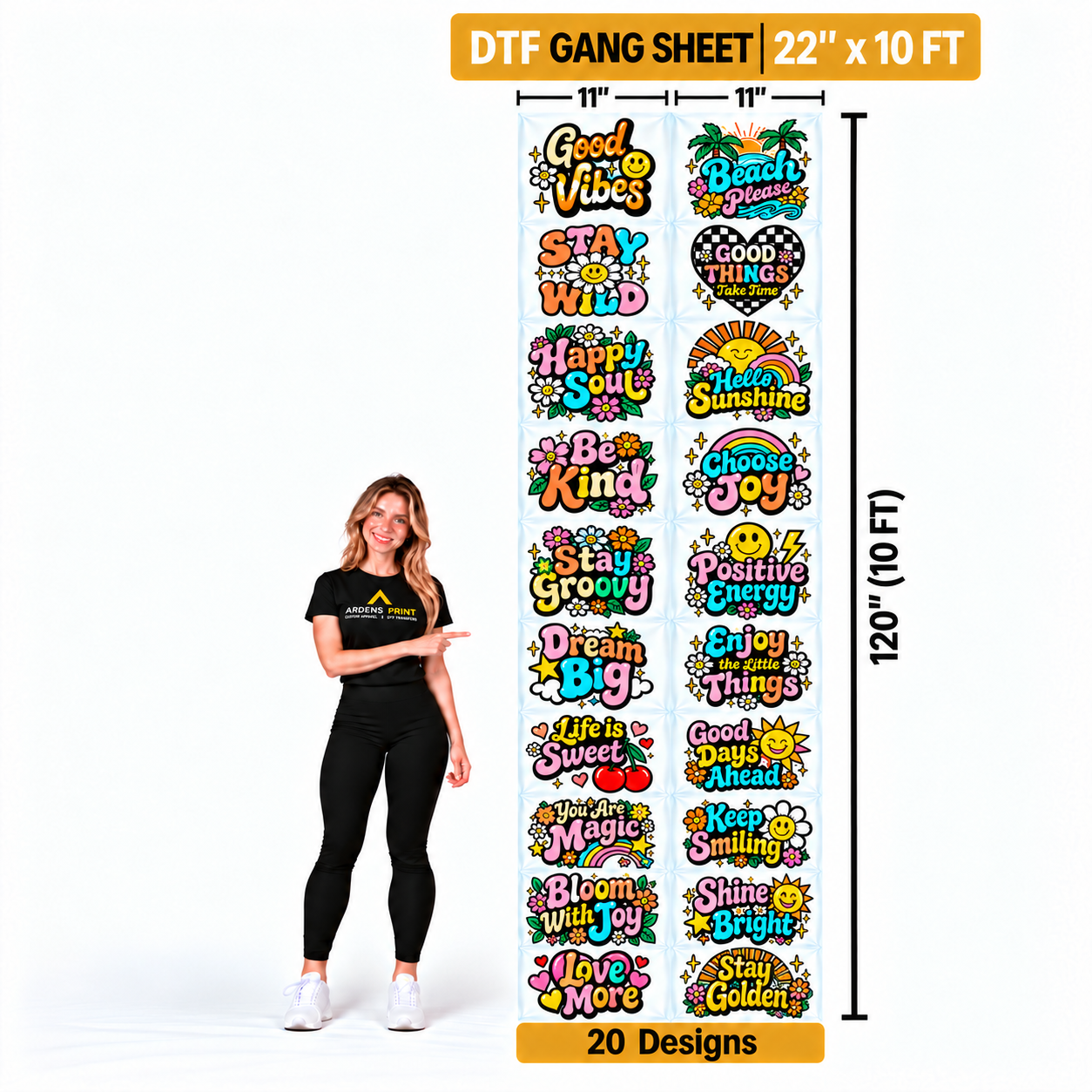 10 Feet Gang Sheet