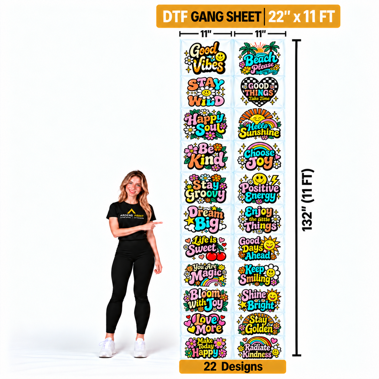 11 Feet Gang Sheet