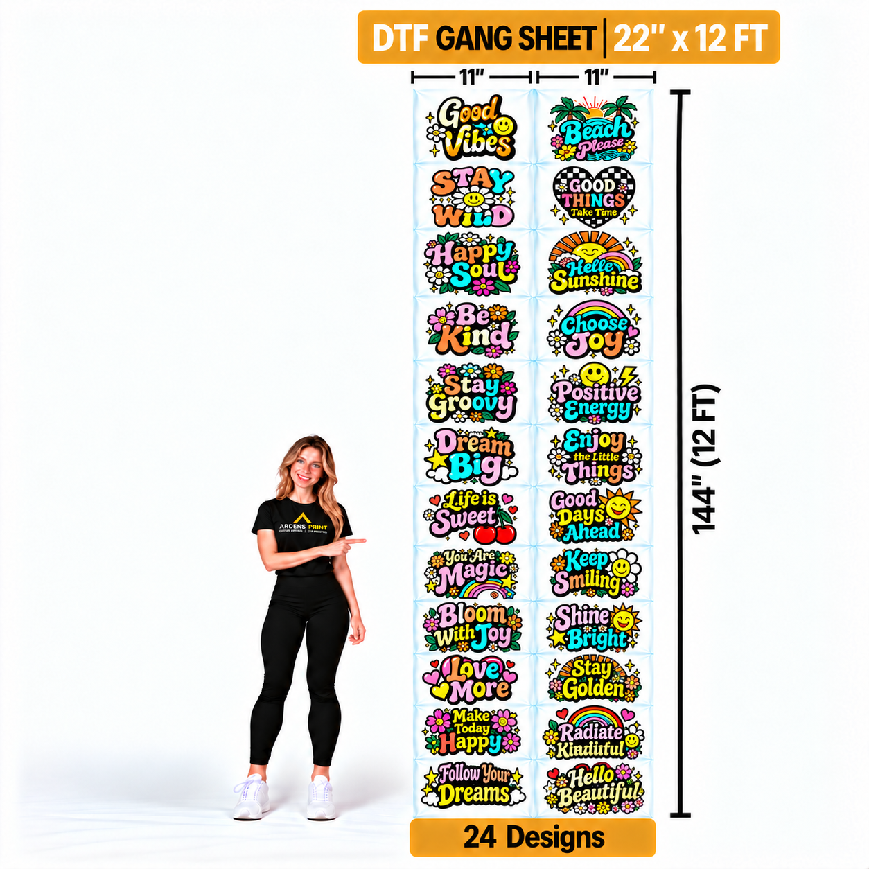 12 Feet Gang Sheet