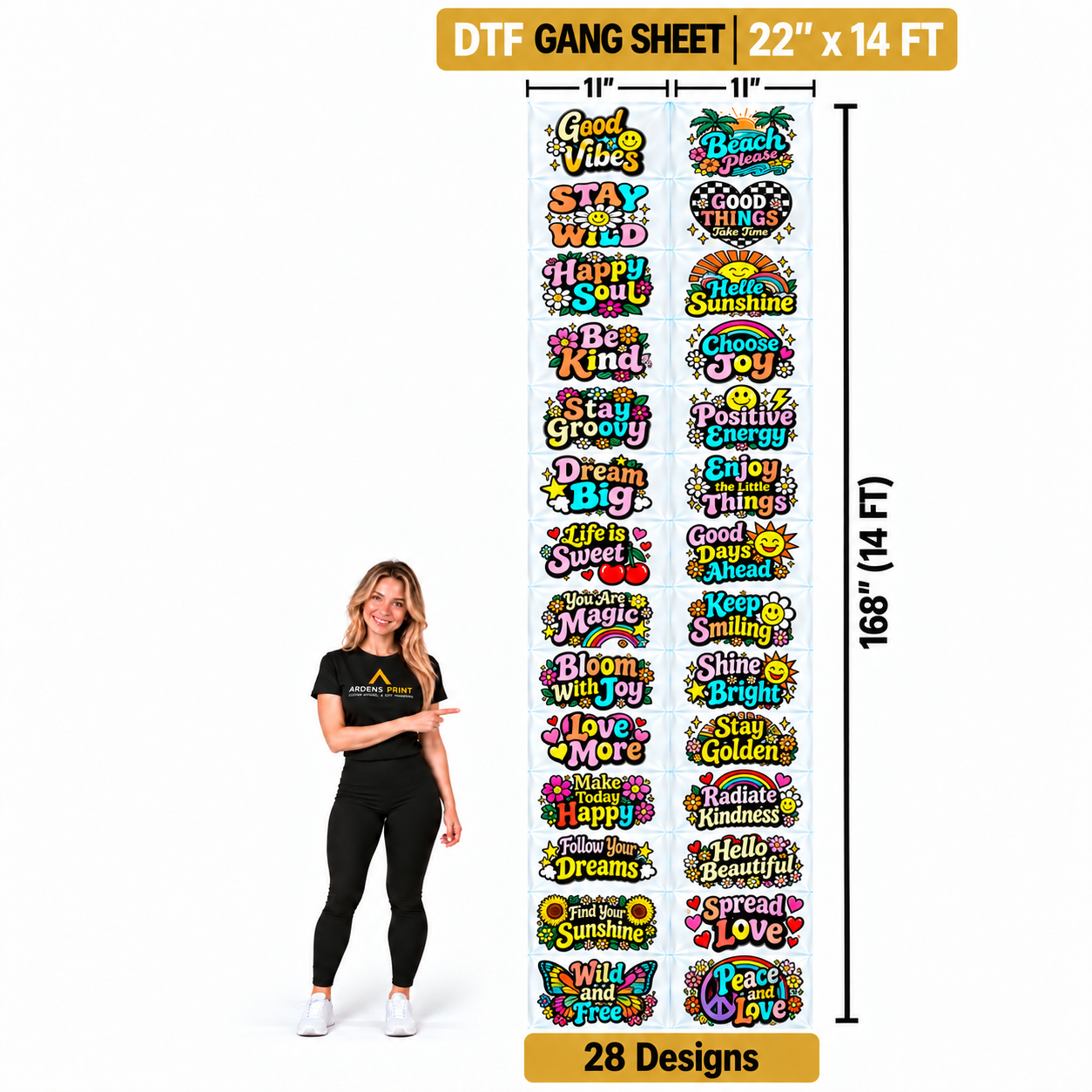 14 Feet Gang Sheet