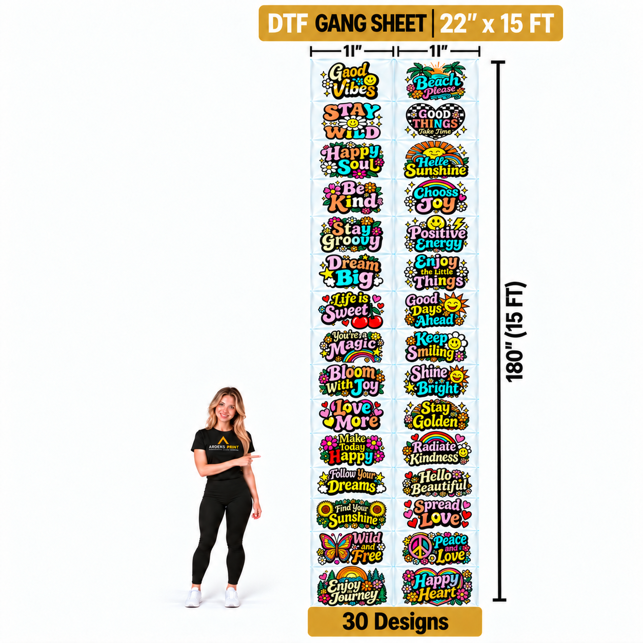 15 Feet Gang Sheet