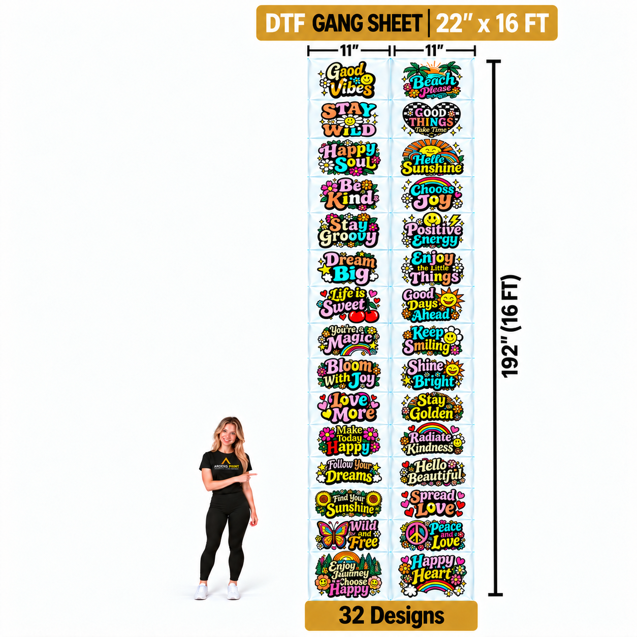 16 Feet Gang Sheet