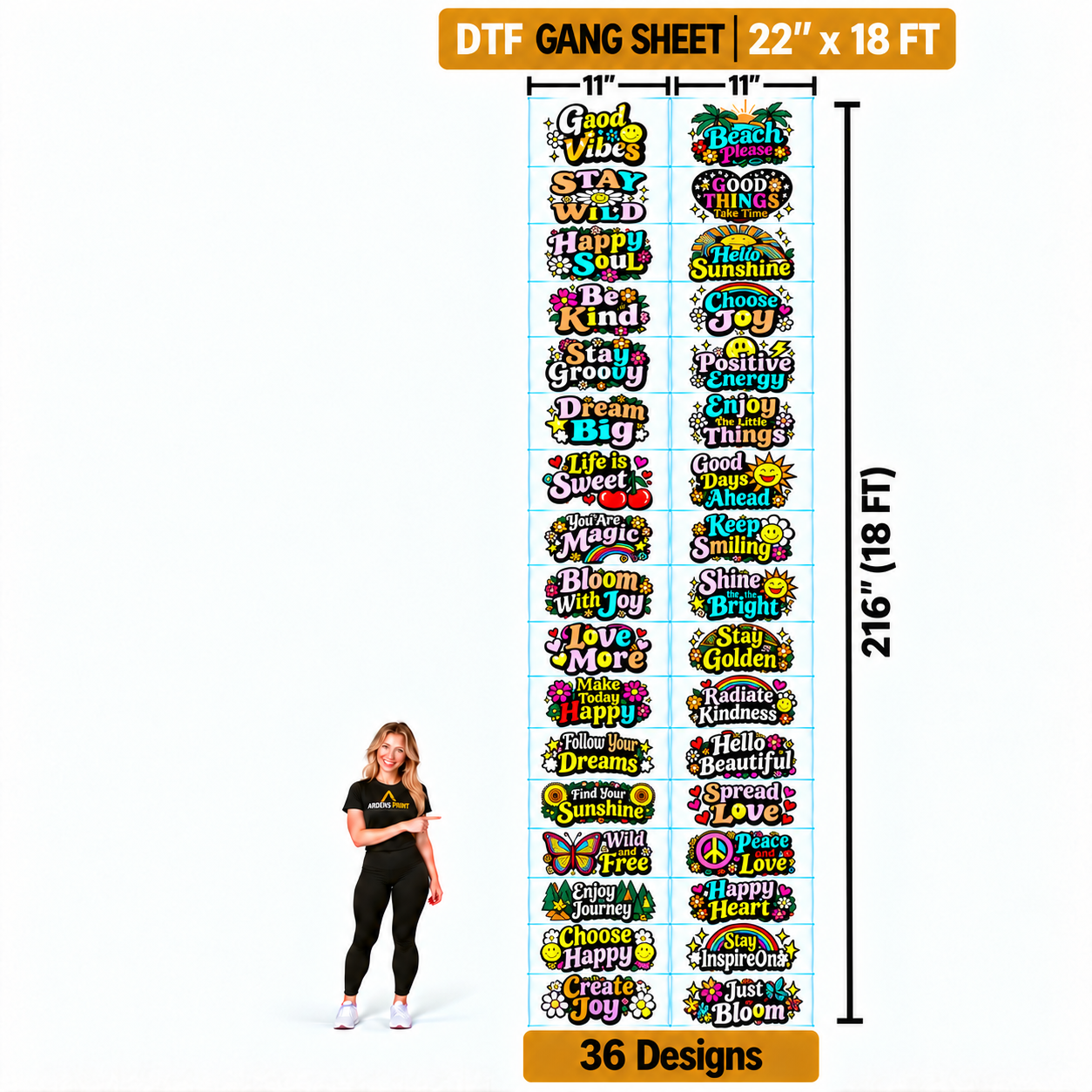 18 Feet Gang Sheet