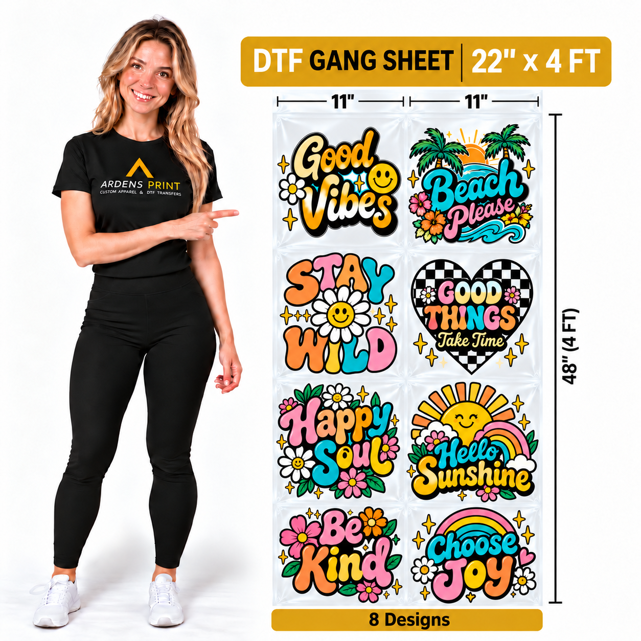4 Feet Gang Sheet